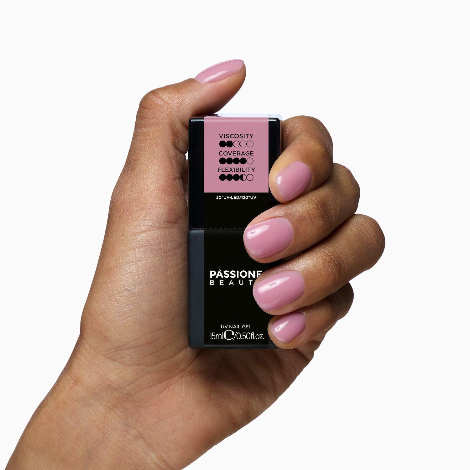 HD Base Pink 15 ml - Base Rubber Semipermanente Rosa scuro - dettaglio 1