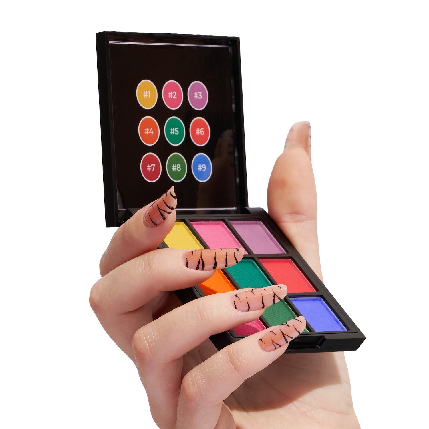 Vibrant Mix Pigments - Paleta de pigmentos opacos compactos para nail art - detalle 2