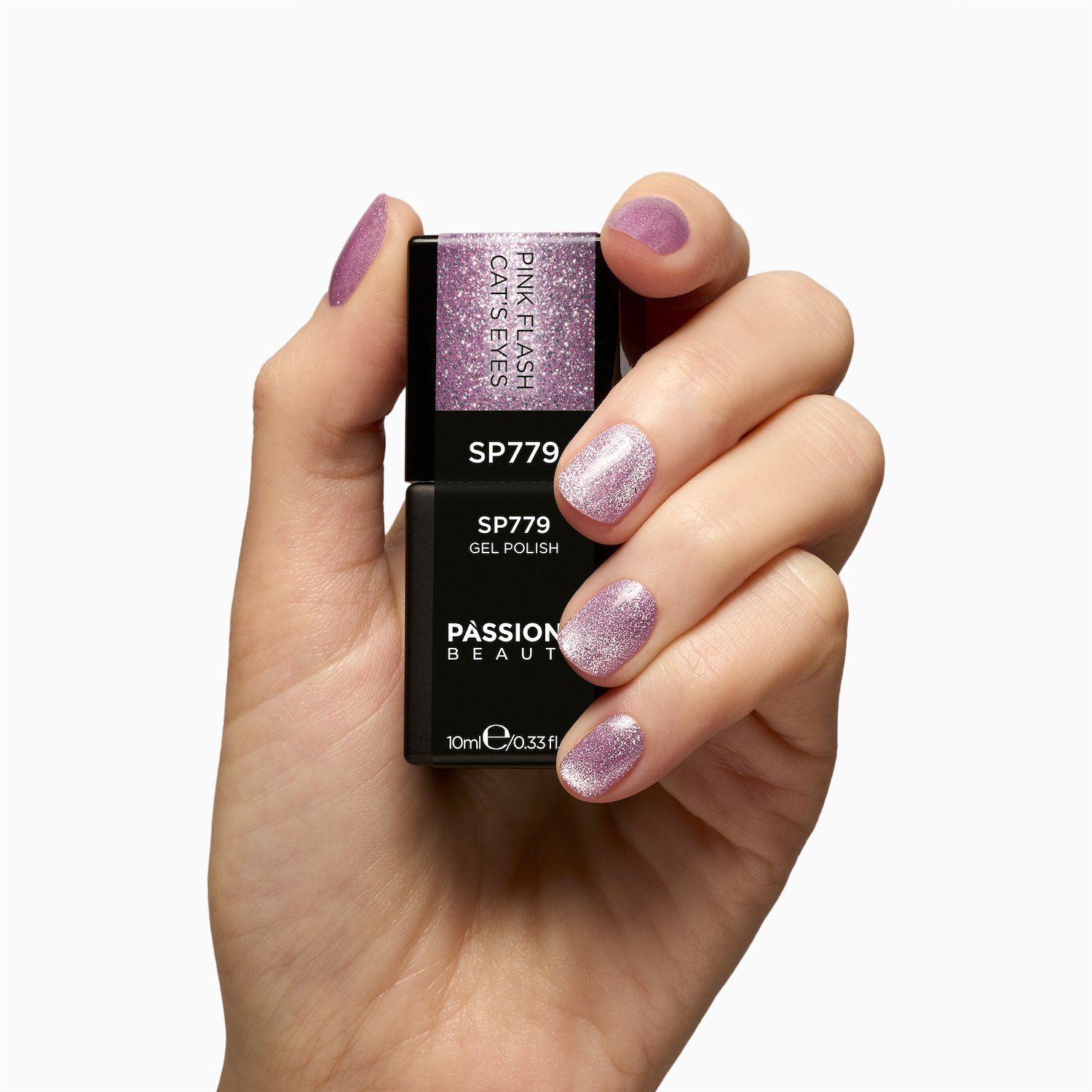 Vernis semi-permanent SP779 Pink Flash Cat Eye - Vernis semi-permanent rose effet cat's eyes - détail 2