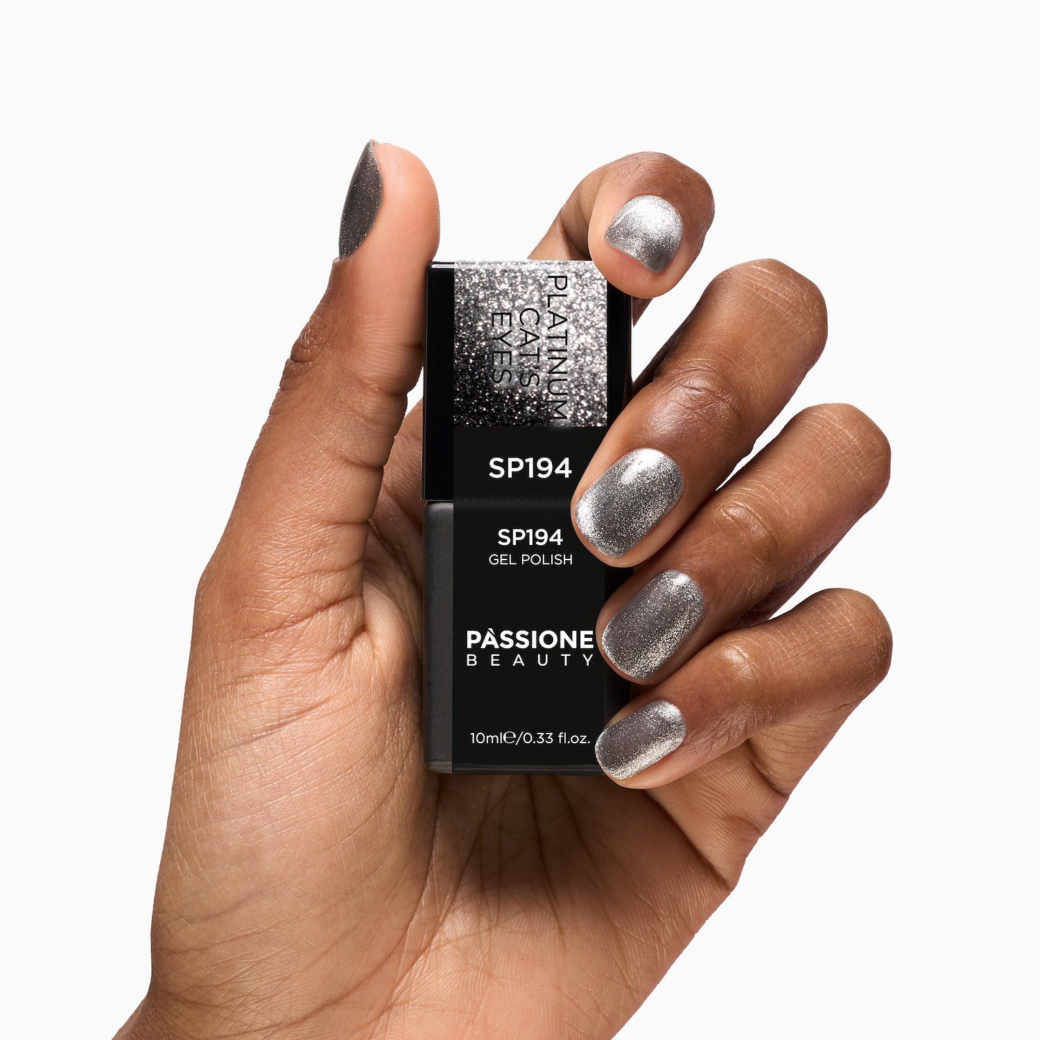 UV Nagellack NL194 Platinum Cat's Eyes Detail