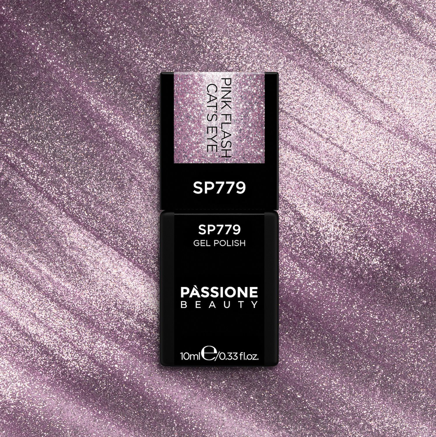 Vernis semi-permanent SP779 Pink Flash Cat Eye - Vernis semi-permanent rose effet cat's eyes - détail 3