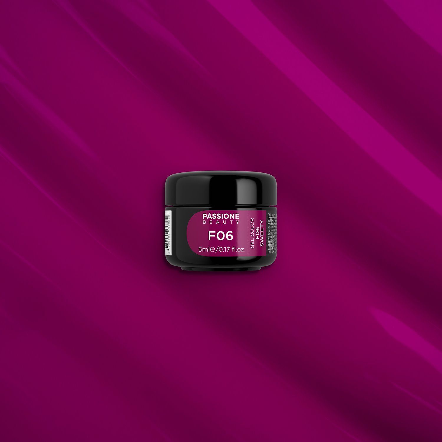 Gel Color F06 Sweety - Gel color fucsia oscuro autosellante  - detalle 3