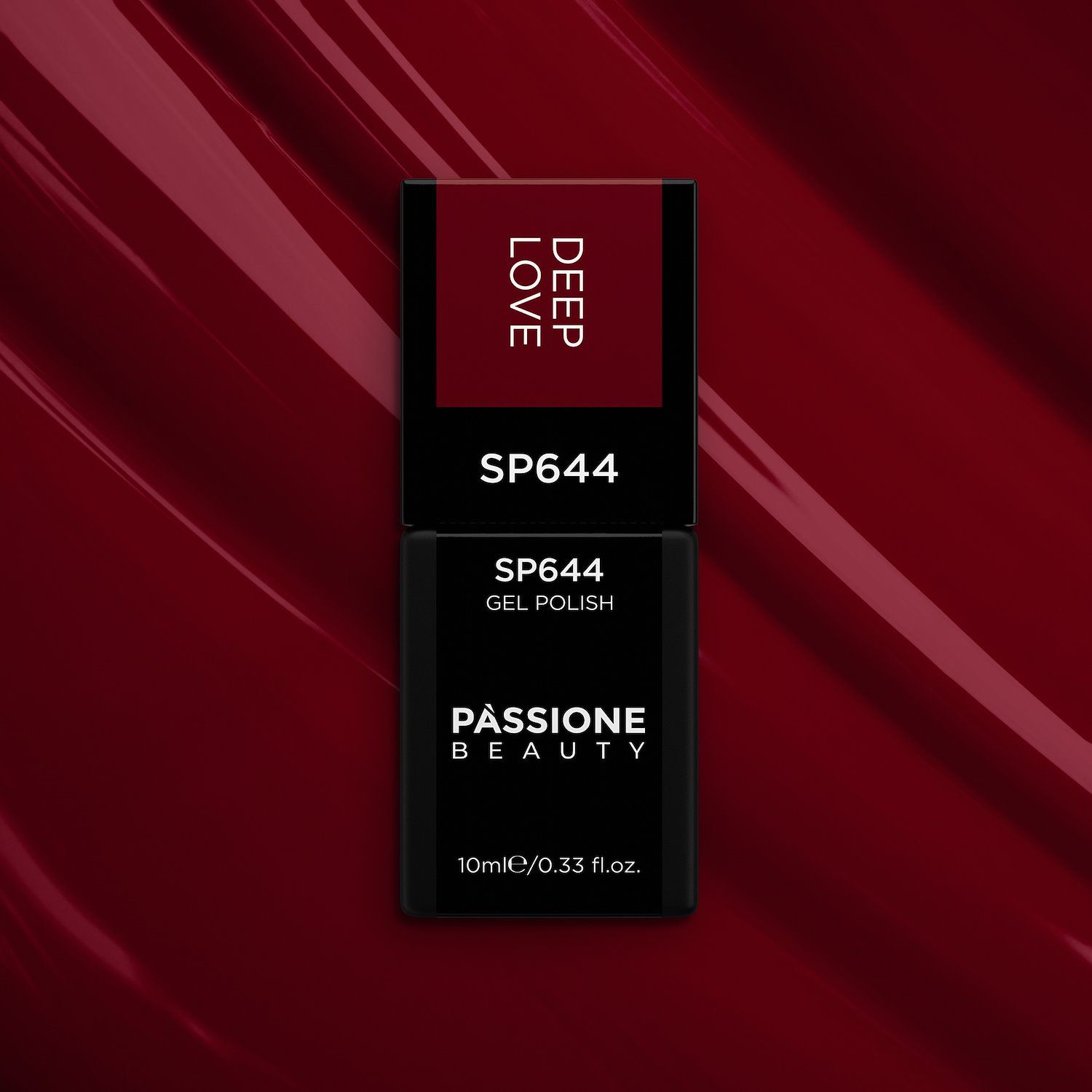 Gel Nail Polish SP644 Deep Love - Burgundy Red Gel Polish - detail 2