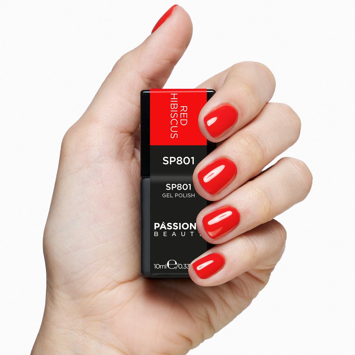 Esmalte semipermanente SP801 Red Hibiscus - Esmalte semipermanente rojo coral - detalle 3