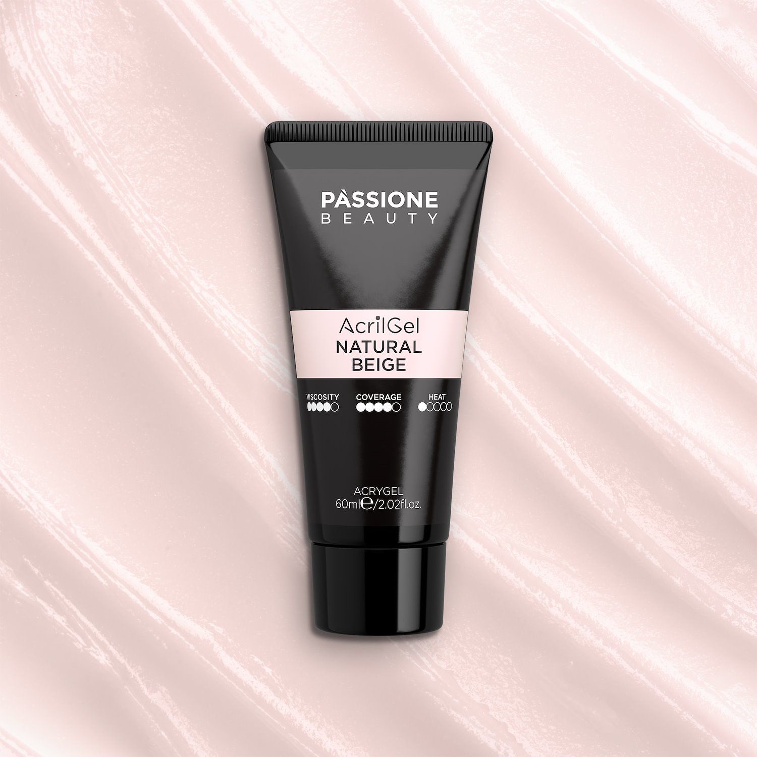 AcrilGel® Natural Beige 60 ml - Gel acrylique rose nude clair couvrant - détail 2
