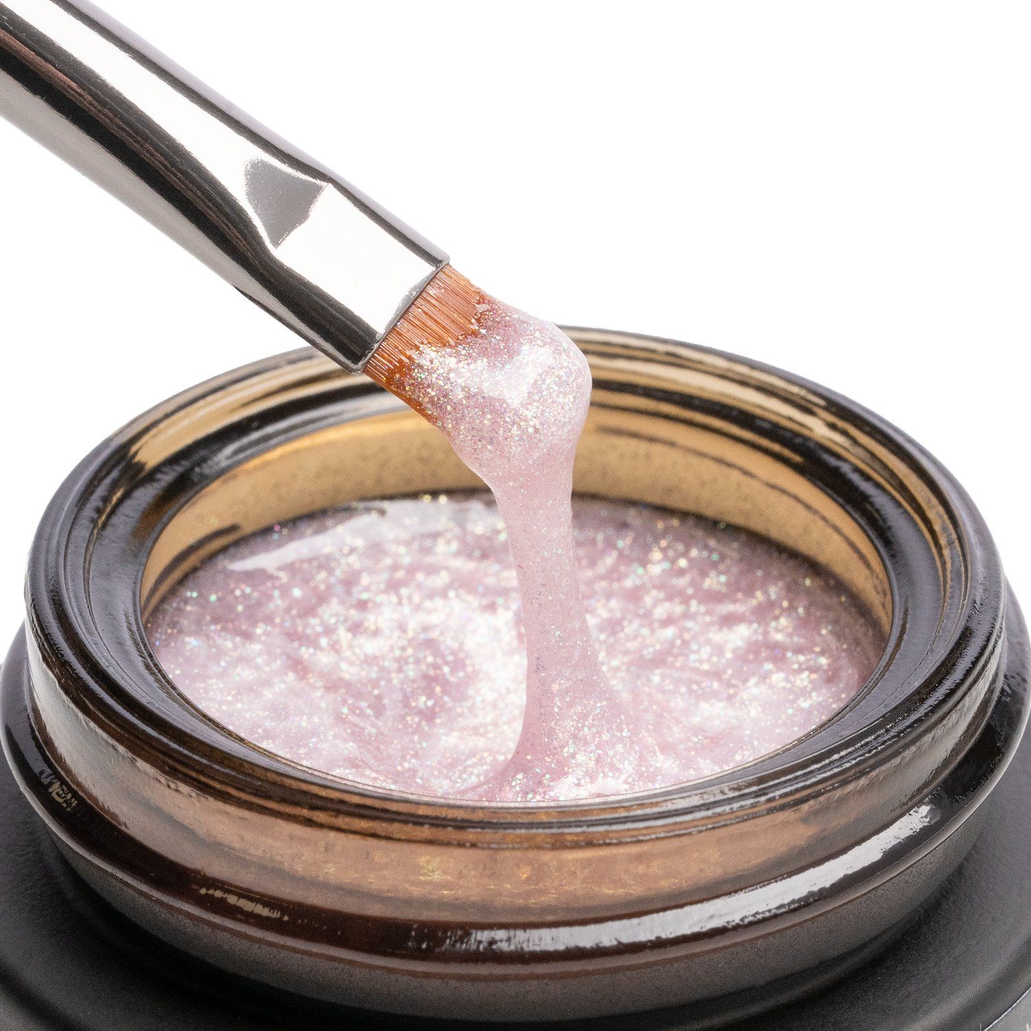 Gel de construction Crystal Shell Pearlgold - 15ml - Gel constructeur pailleté pour les recouvrements et les reconstructions - détail 3