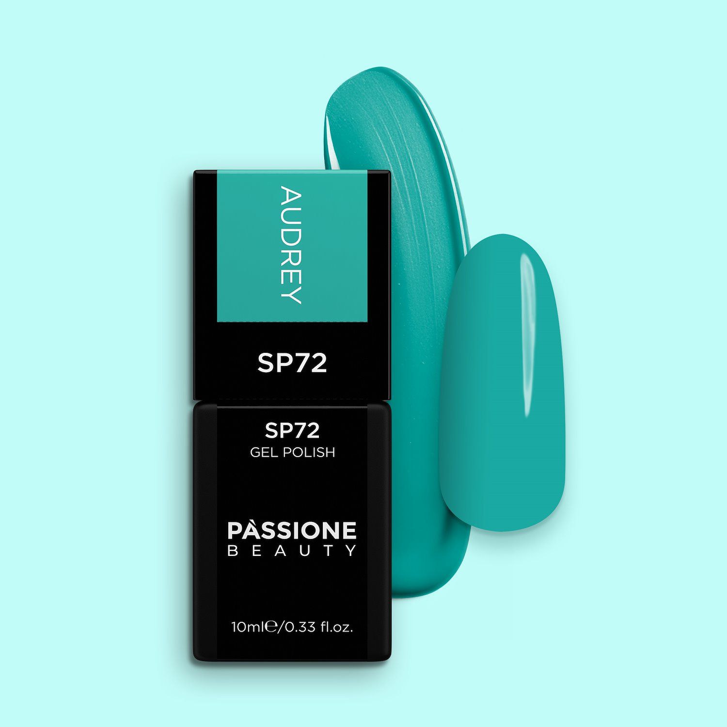 Gel Nail Polish GP72 Audrey  - Dark Aquamarine Gel Polish