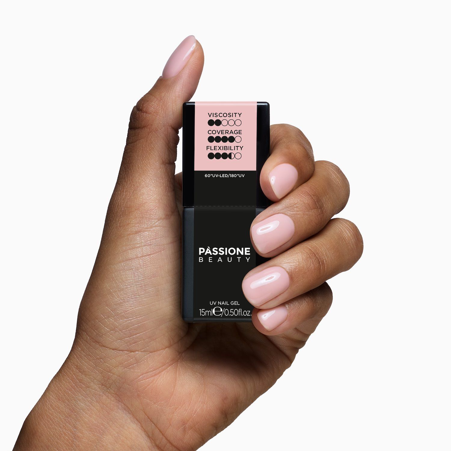 HD Base Rosy 15 ml - Base Rubber Semipermanente Rosa antico chiaro - dettaglio 2