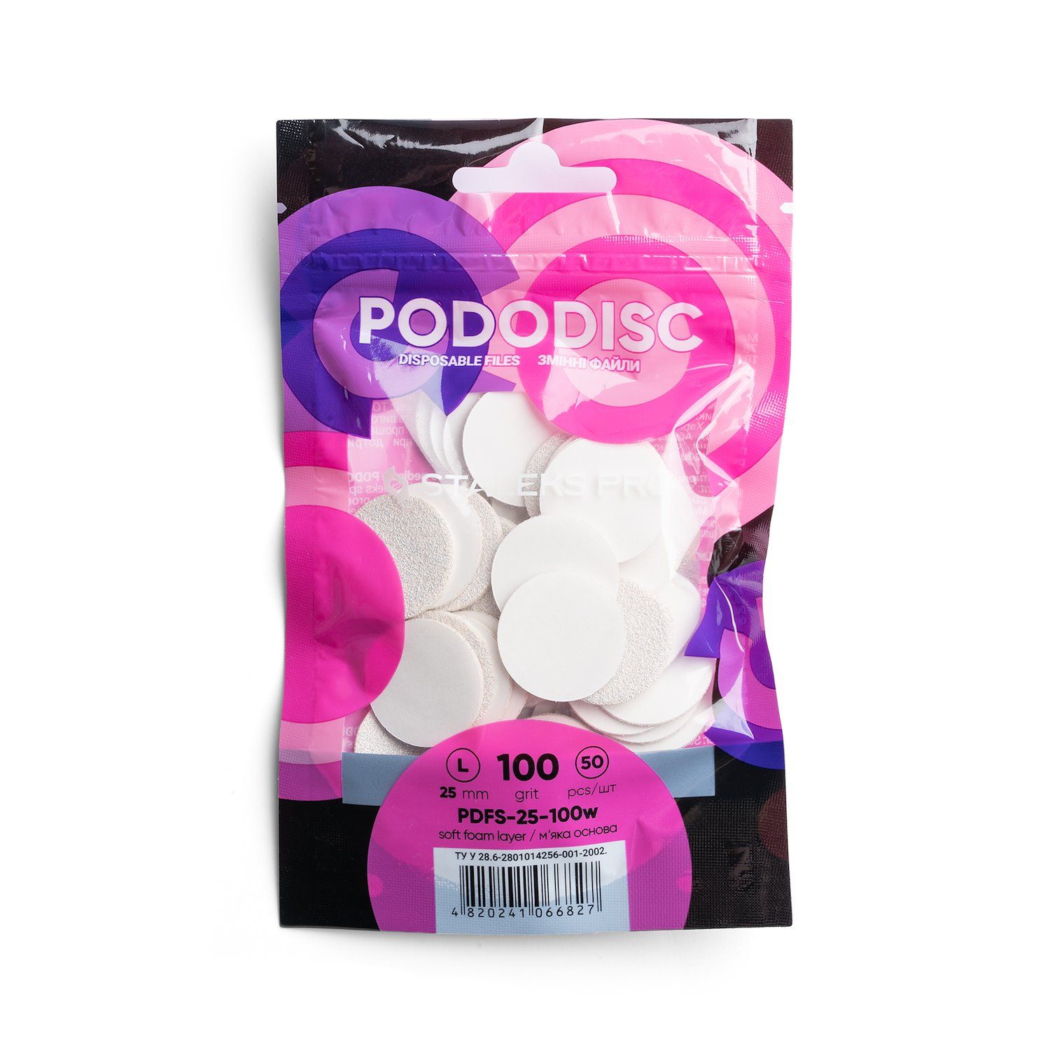 Staleks Pododisc Large grano 100, 50 pzs - Disco abrasivo para alisar engrosamiento cutáneo