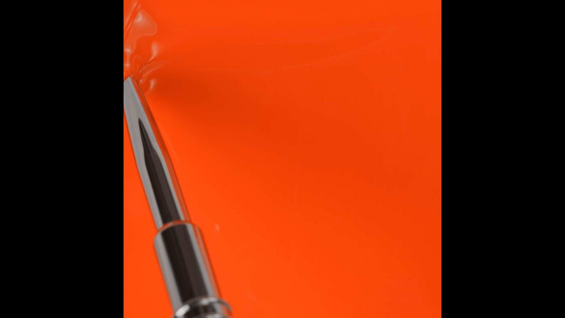 Application of Gel Nail Polish GP28 Orange Party 