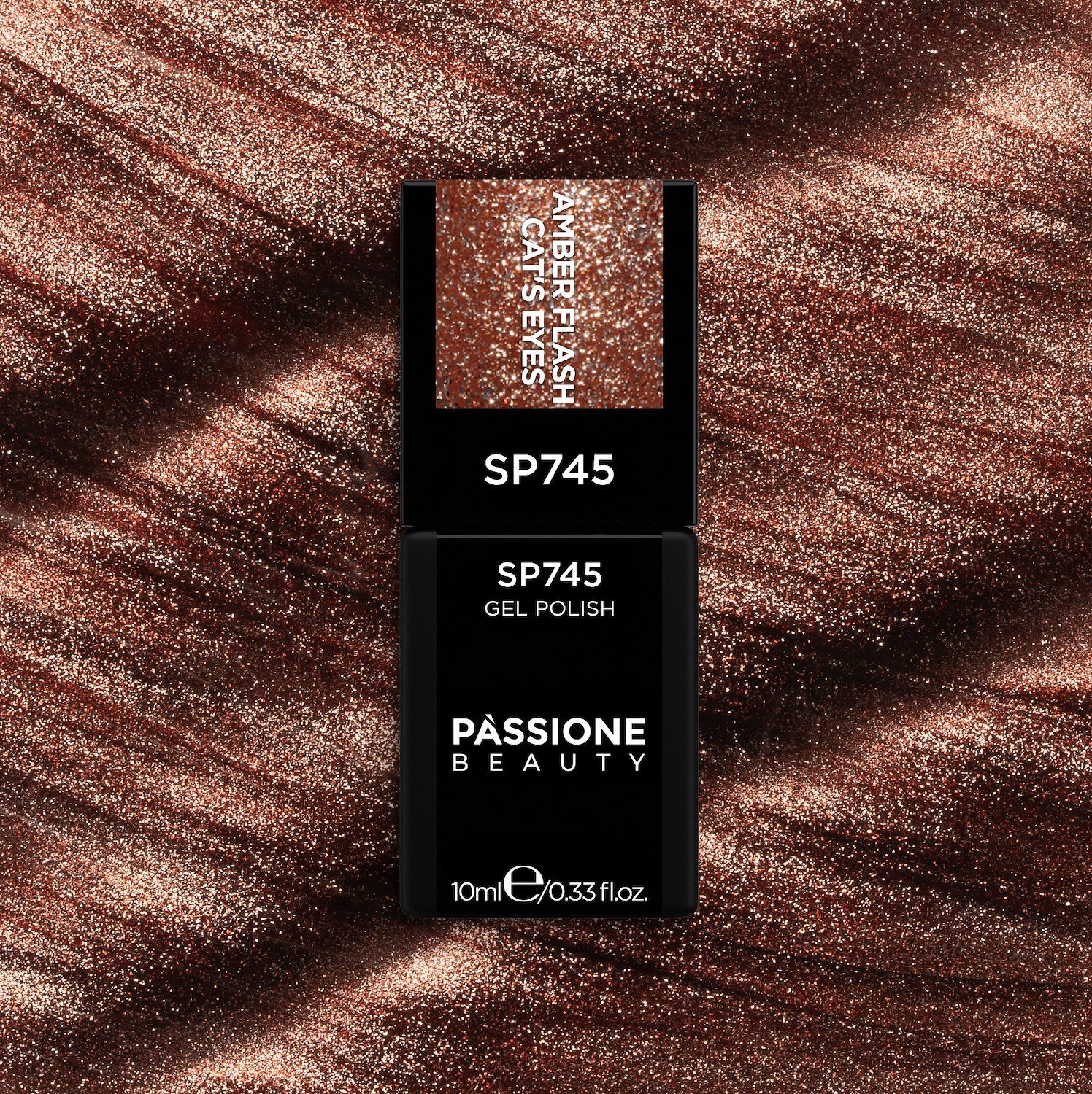 UV-Nagellack SP745 Amber Flash Cat Eye - UV-Nagellack Bronze Cat-Eye-Effekt - Detail 2