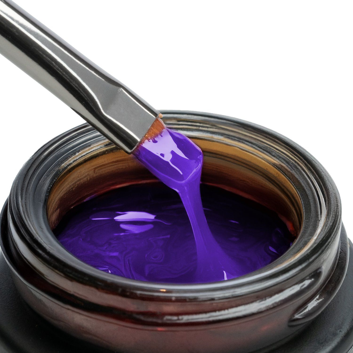 Glass Purple 15 ml - Self-Levelling Clear Violet Builder Gel - detail 3
