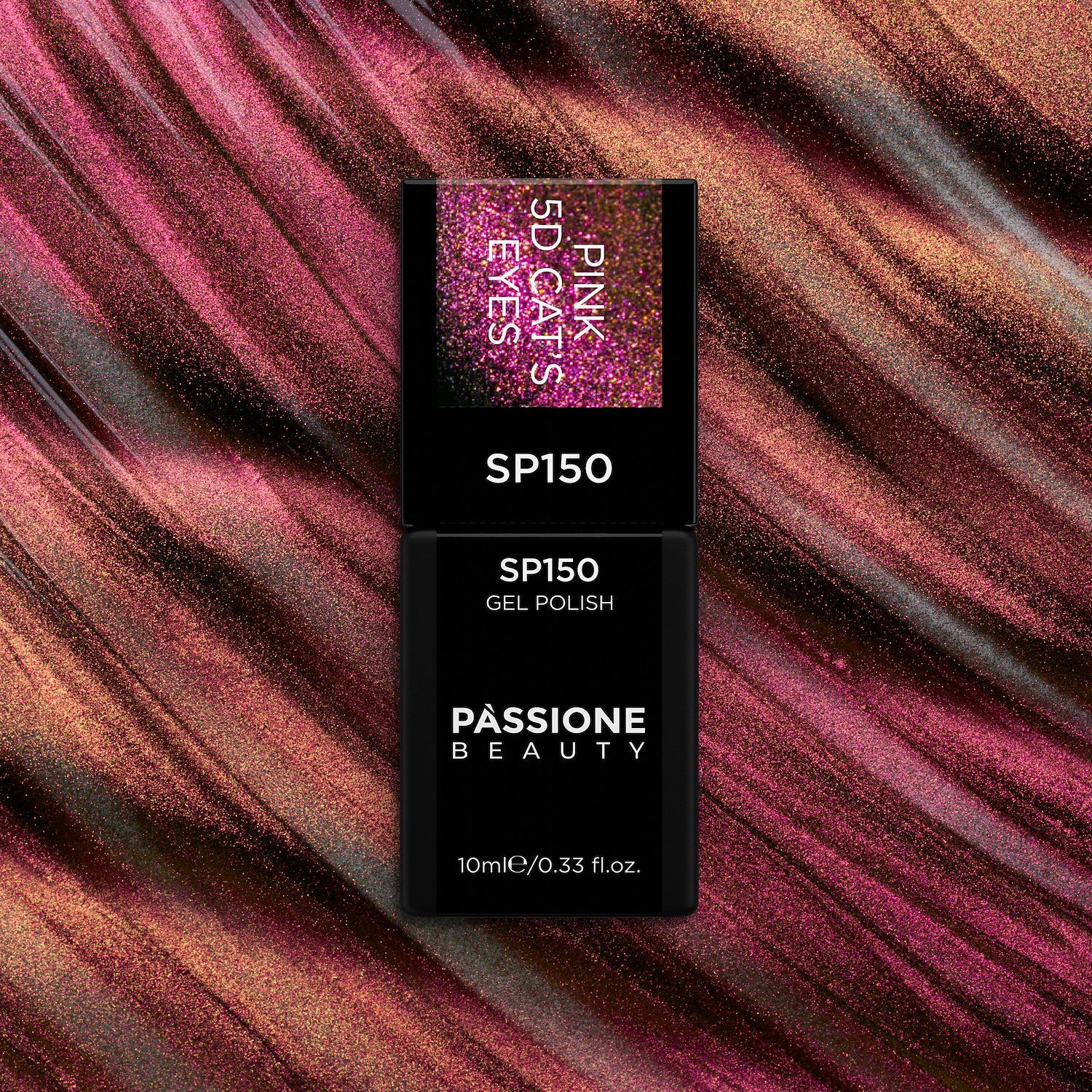 Gel Nail Polish SP150 Pink 5D Cat Eye - Coral Pink Gel Polish with Cat Eye Effect - detail 2