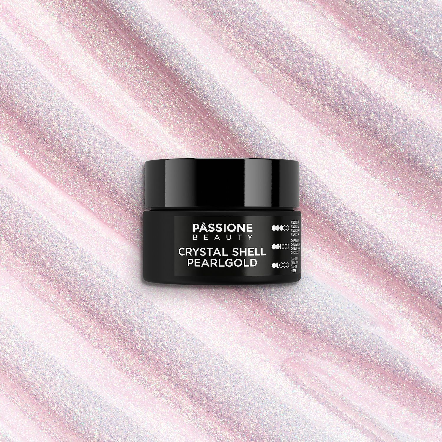 Gel de construction Crystal Shell Pearlgold - 15ml - Gel constructeur pailleté pour les recouvrements et les reconstructions - détail 4