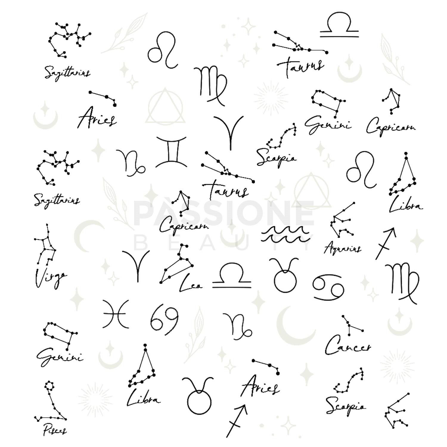 Zodiac - Nail Stickers detail