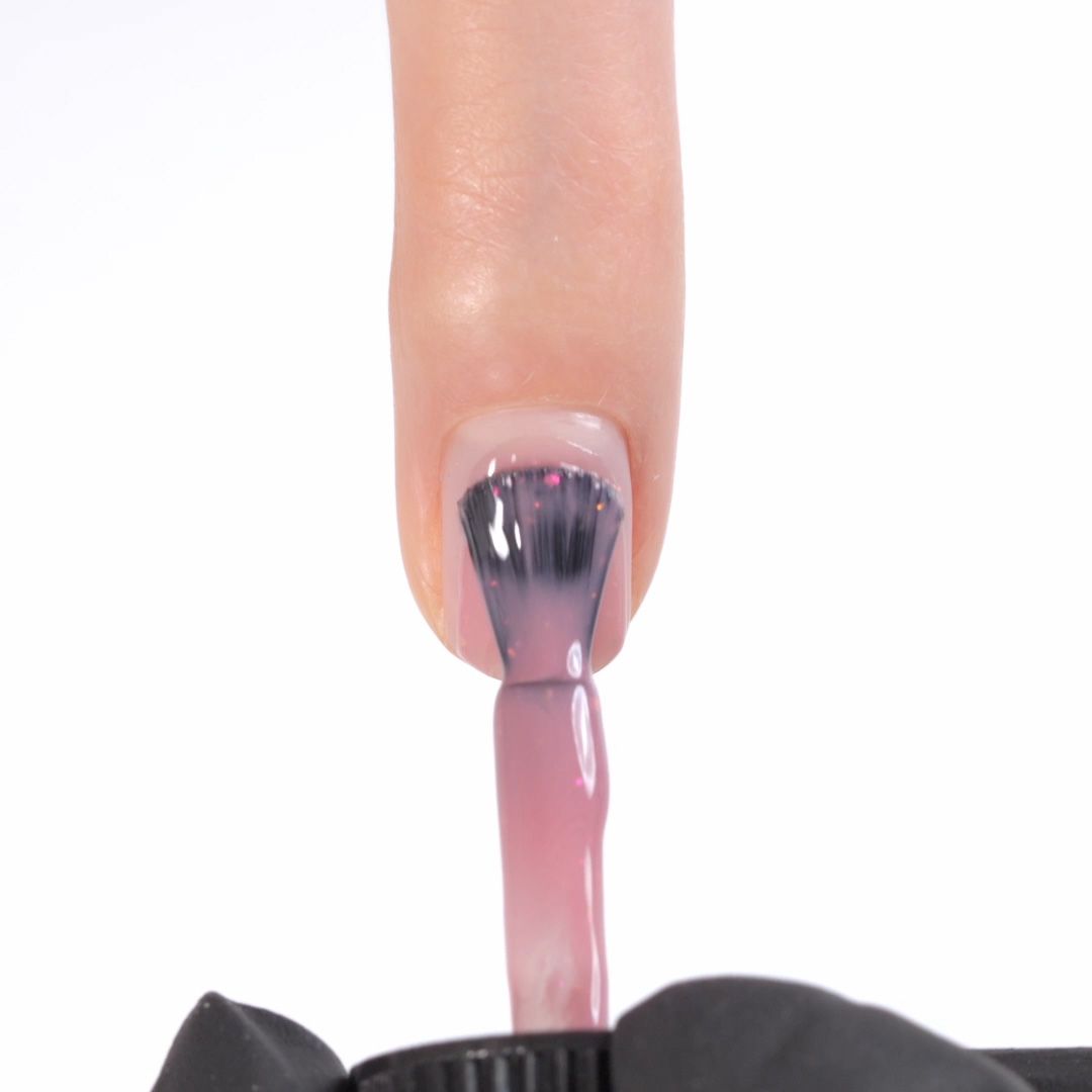 Application of Gel Nail Polish SP331 Coco Flakes Blush