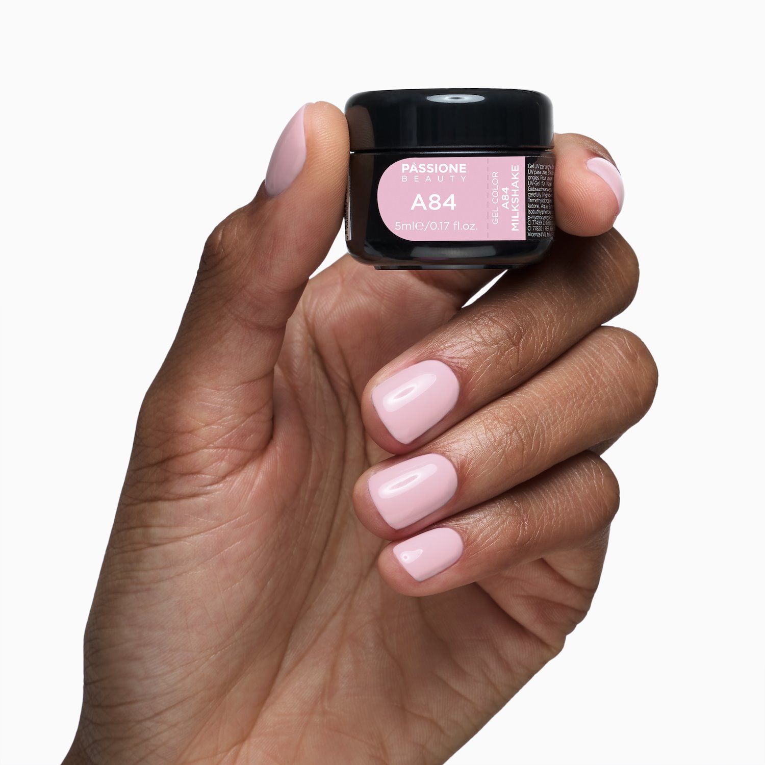 Gel color A84 Milkshake - Gel color rosa chiaro pastello - dettaglio 2