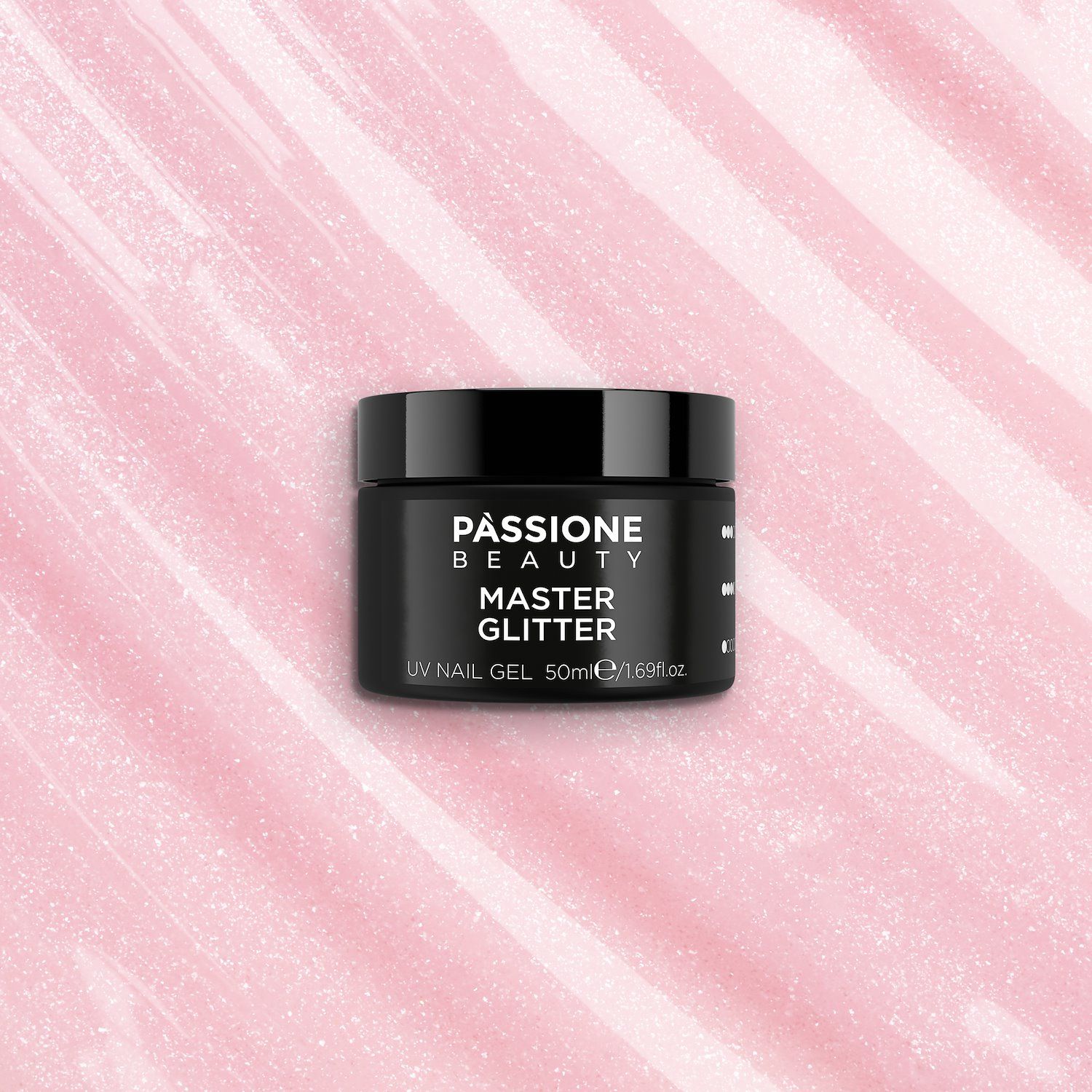 Master Glitter 50 ml - Builder gel autonivelante rosa antiguo con micro-purpurina - detalle 4