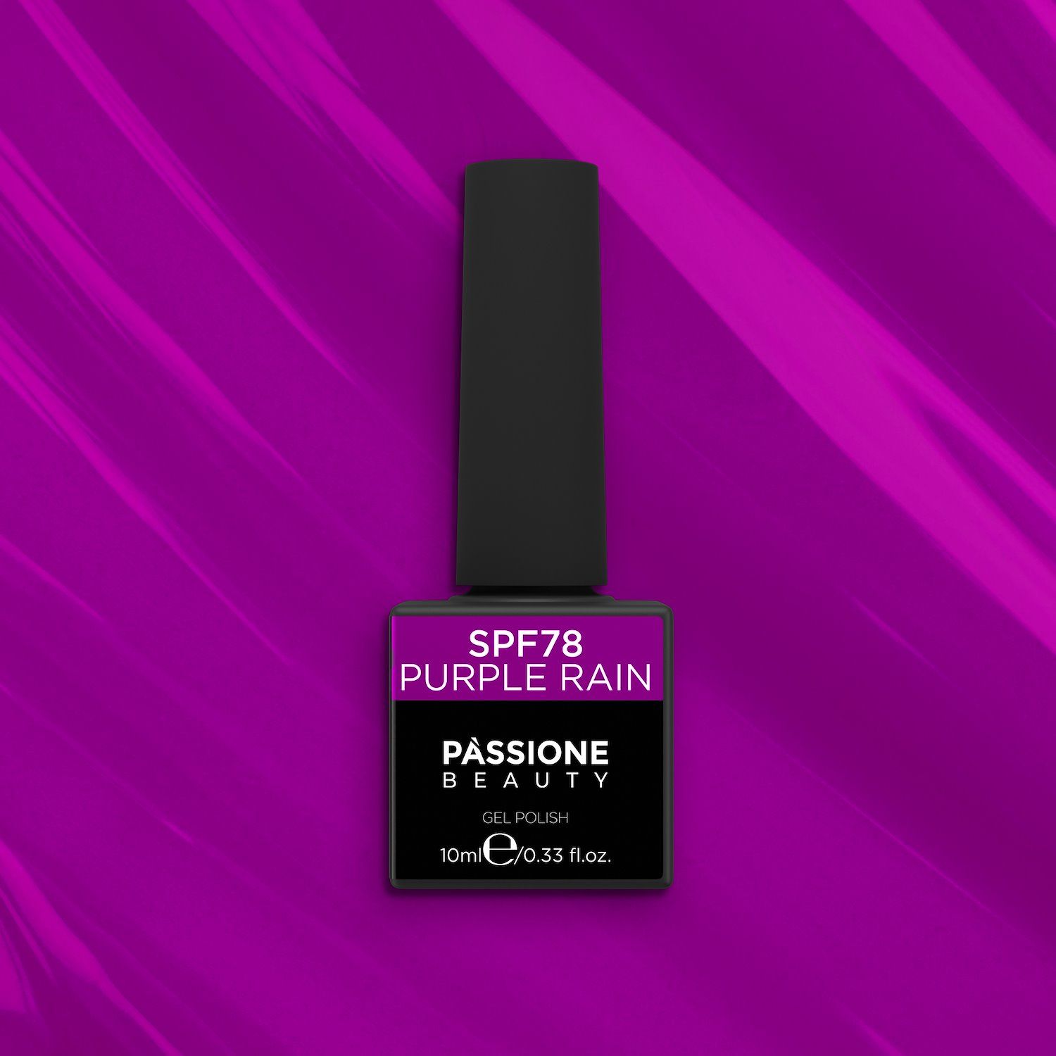 Gel Nail Polish GPF78 Purple Rain  - GPF78 Purple Rain gel polish, bright purple - detail 1