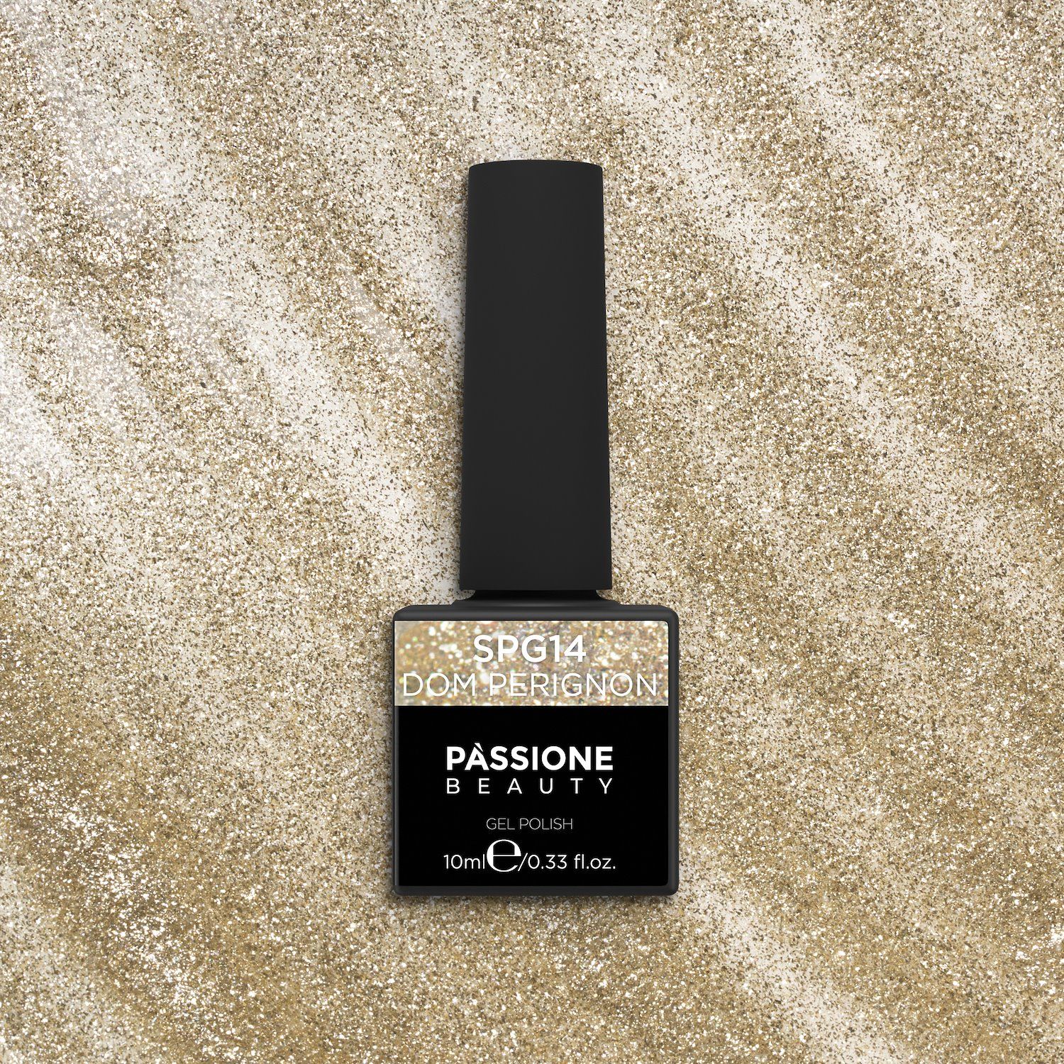 Gel Nail Polish GPG14 Dom Perignon  - GPG14 Dom Perignon gel polish, champagne with micro glitter - detail 1