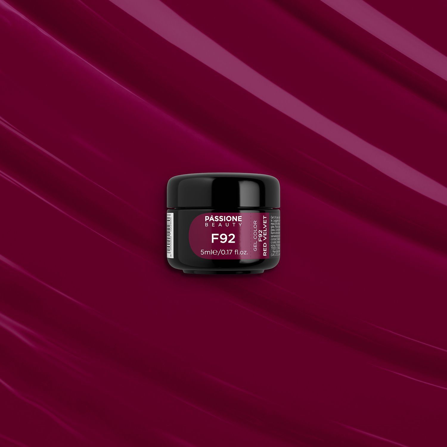 Gel Couleur F92 Red Velvet - Gel couleur auto-scellant bordeaux - détail 3
