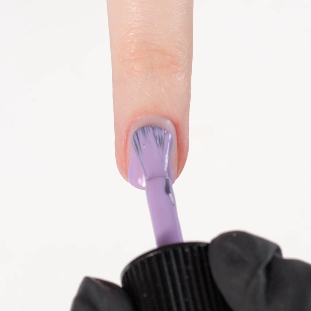 Application of Gel Nail Polish GP172 Wild Berry 