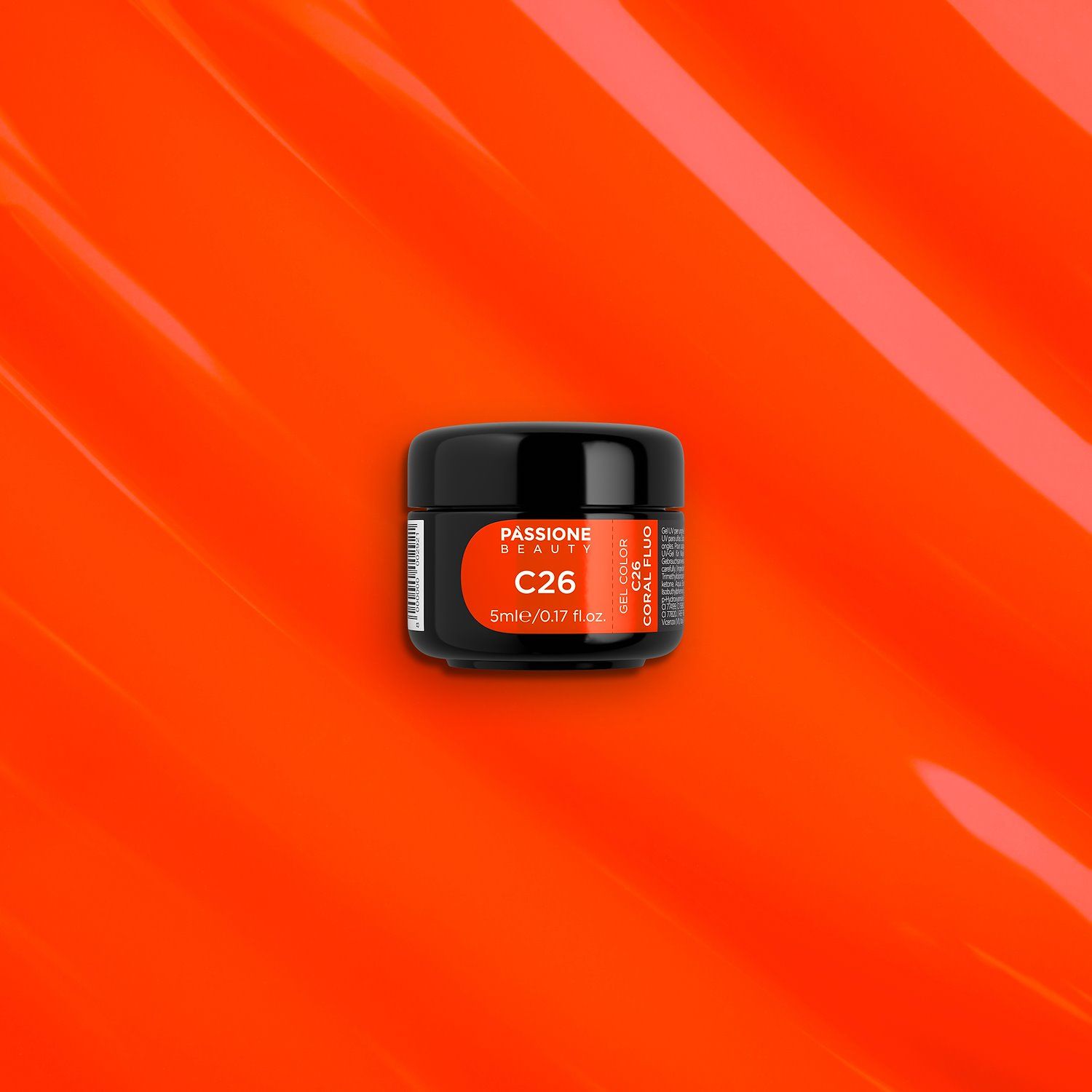 Gel Couleur C26 Coral Fluo - Gelcouleur orange fluo  - détail 3