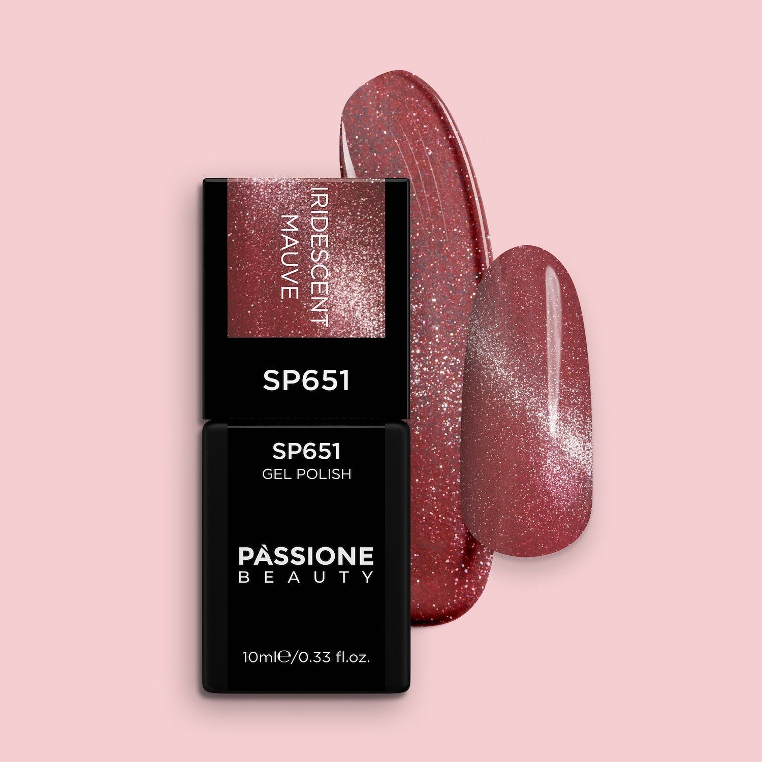 Gel Nail Polish SP651   Iridescent Mauve Cat’s Eyes