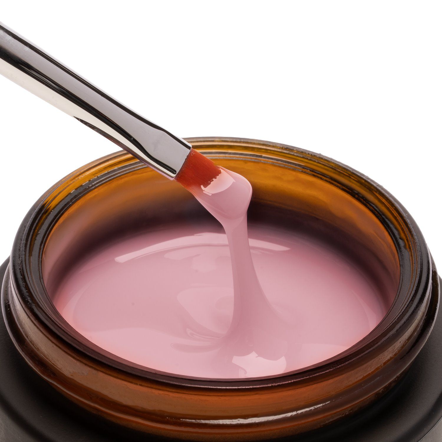 Liquid AcrilGel® Rose 50ml - Self-Levelling Low Viscosity Milky Deep Pink Builder Gel - detail 5