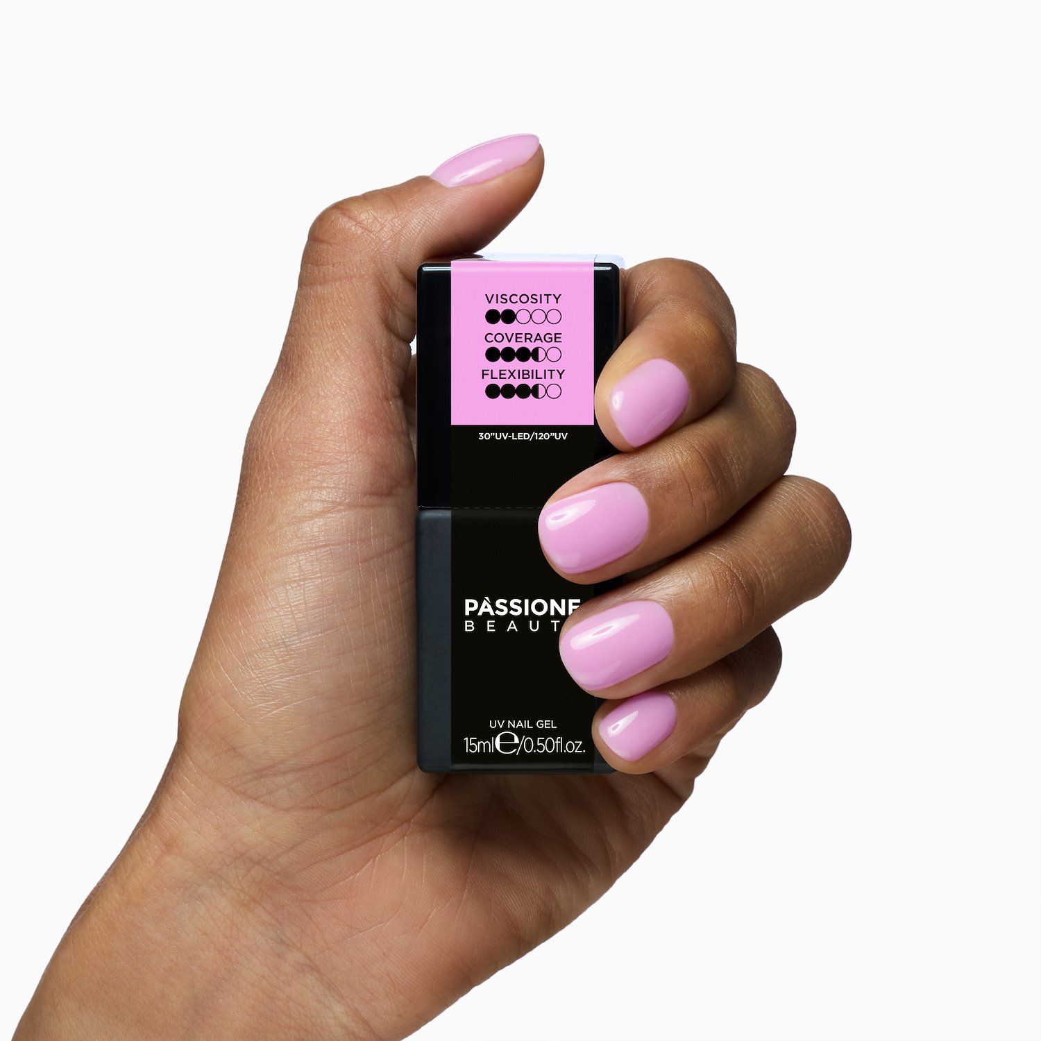 HD Base Pastel Pink 15 ml - Base Rubber Semi-permanente Rose pastel - détail 2