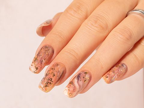 Manicura efecto mármol