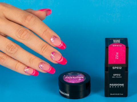 Manicura francesa doble