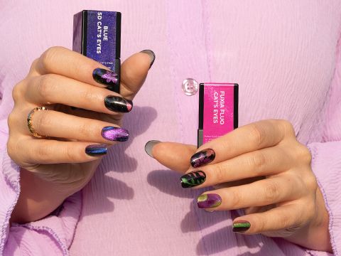 Manicura ojo de gato