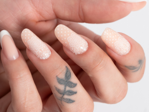 White Lace Nails | Nail art efecto encaje