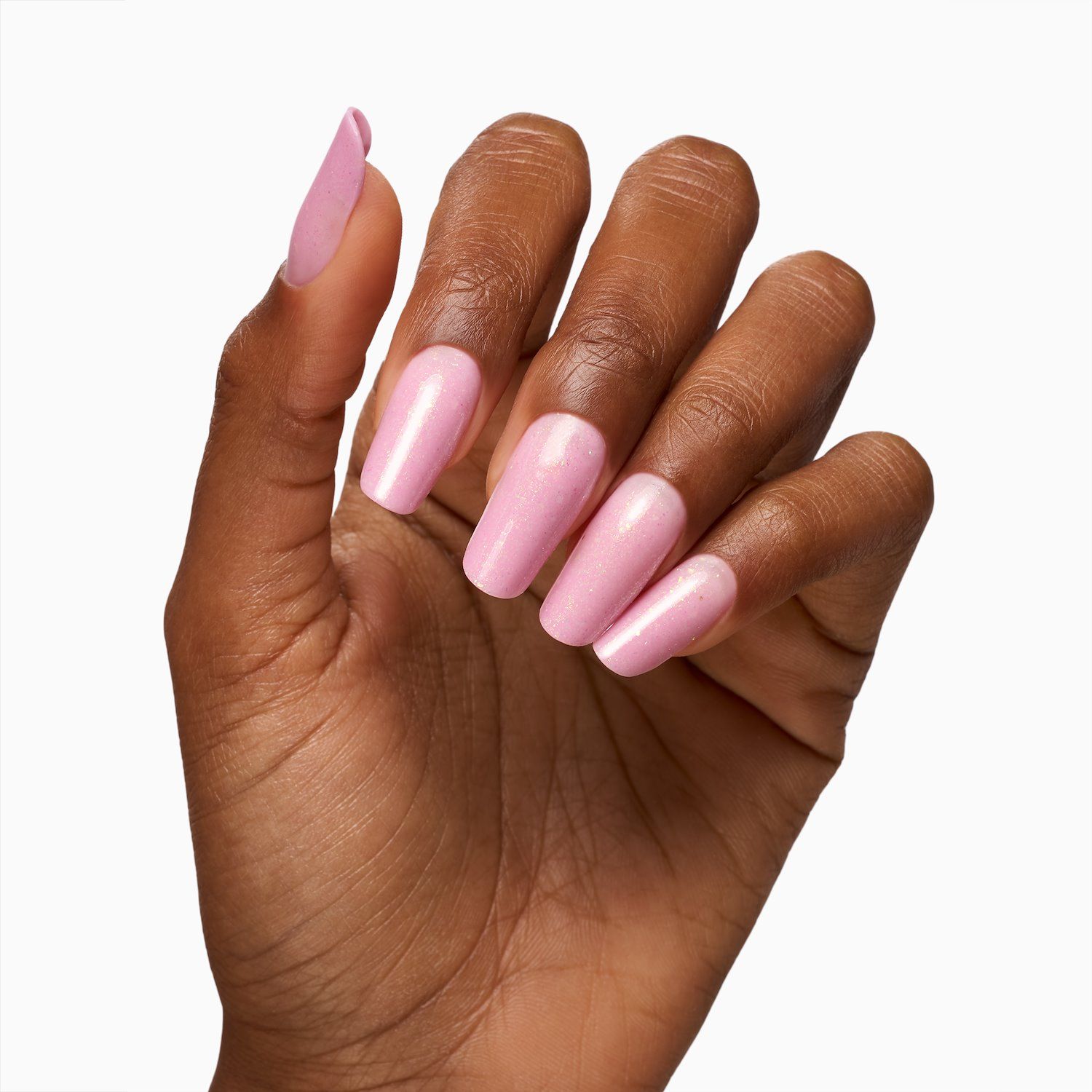 Marble Pink Flakes 15 ml - Builder gel autonivelante rosa con copos y micro-copos holográficos - detalle 2