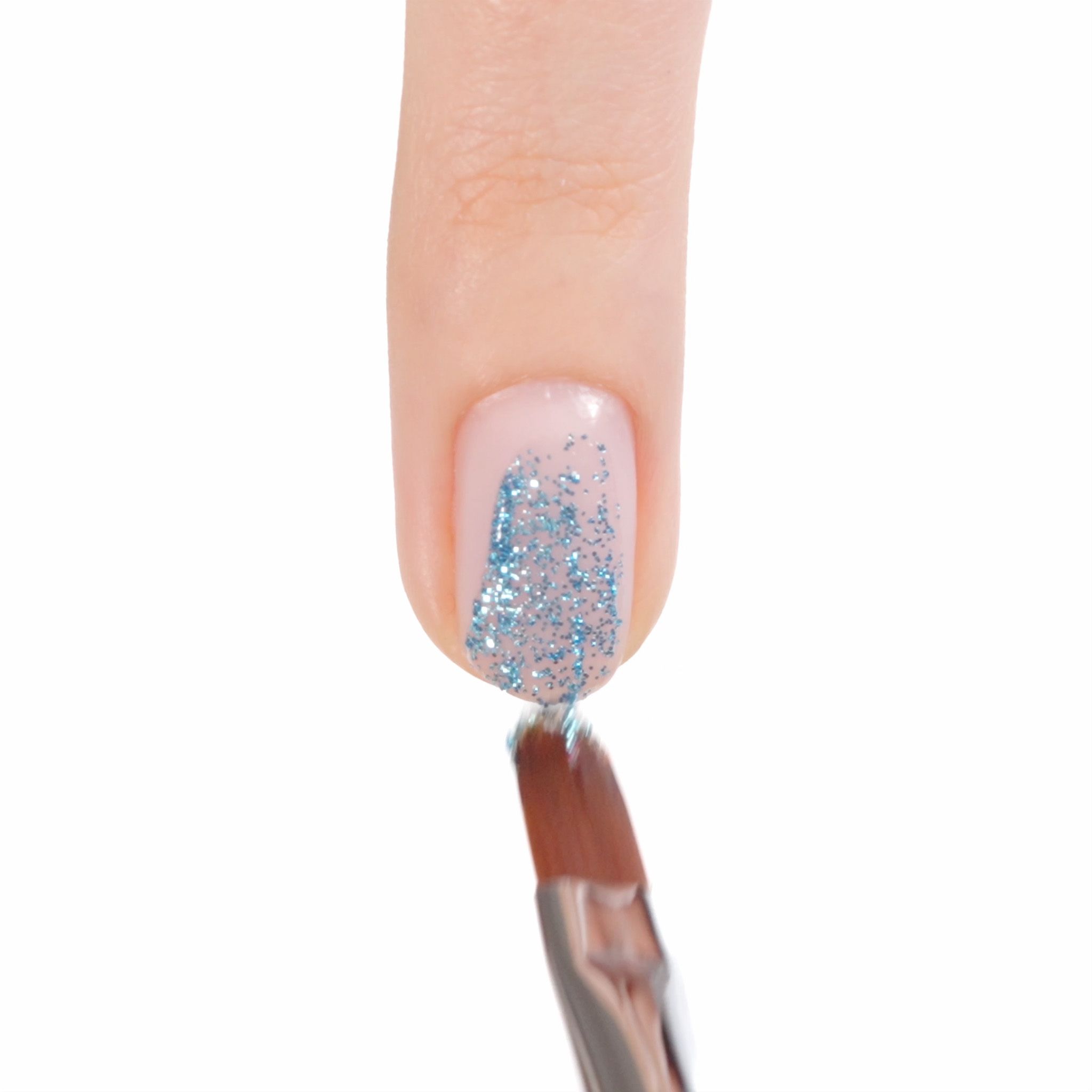 Anwendung von Glitter Farbgel G16 Acquamarina