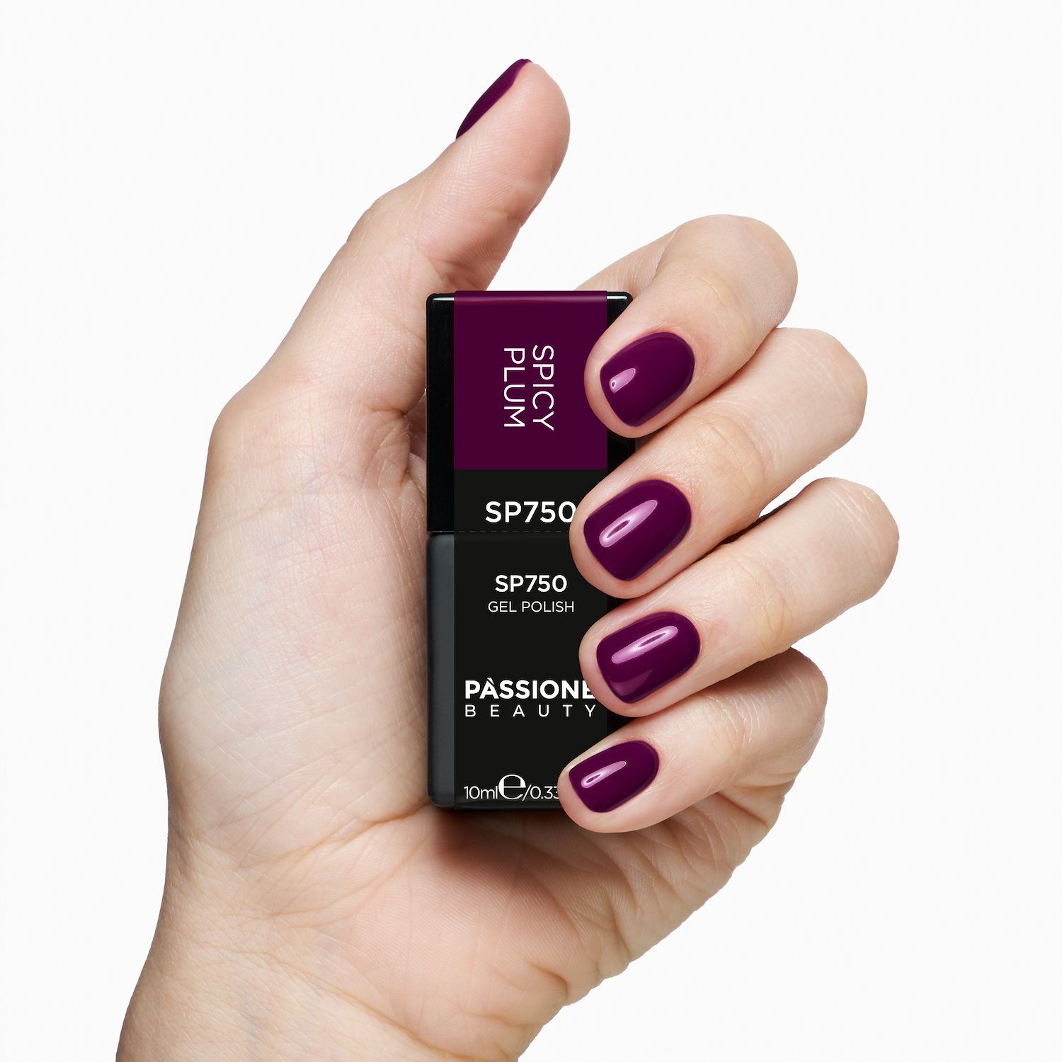 Esmalte semipermanente SP750 Spicy Plum - Semipermanente violeta ciruela oscuro - detalle 1