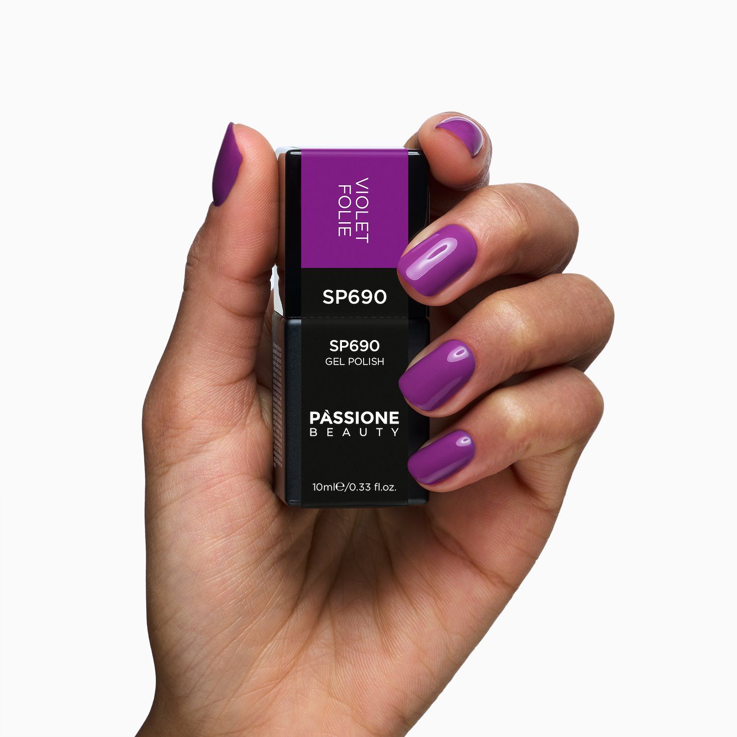 Esmalte semipermanente SP690 Violet Folie detalle