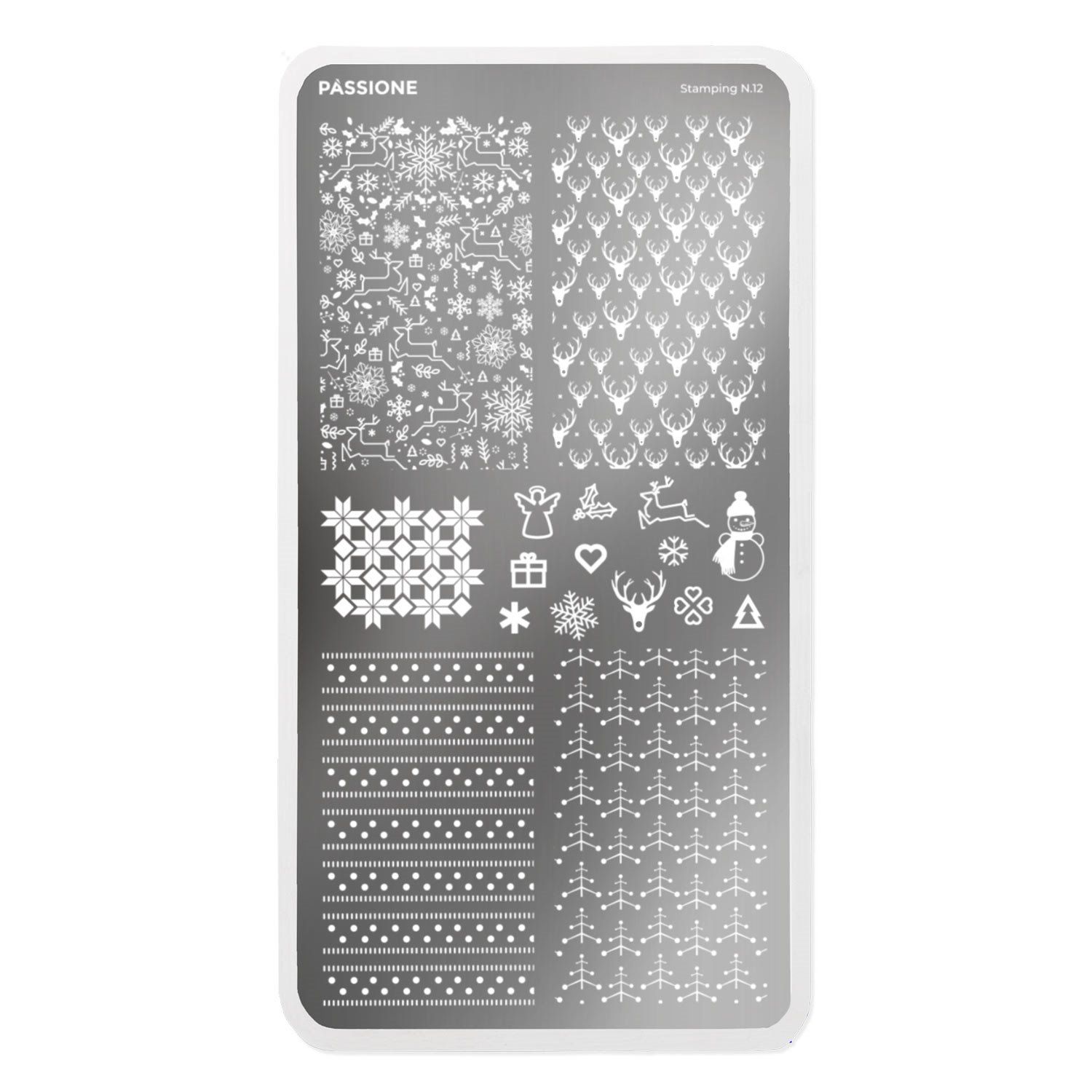 Rudolph - Stamping Plate - Nail stamping plate with Christmas patterns