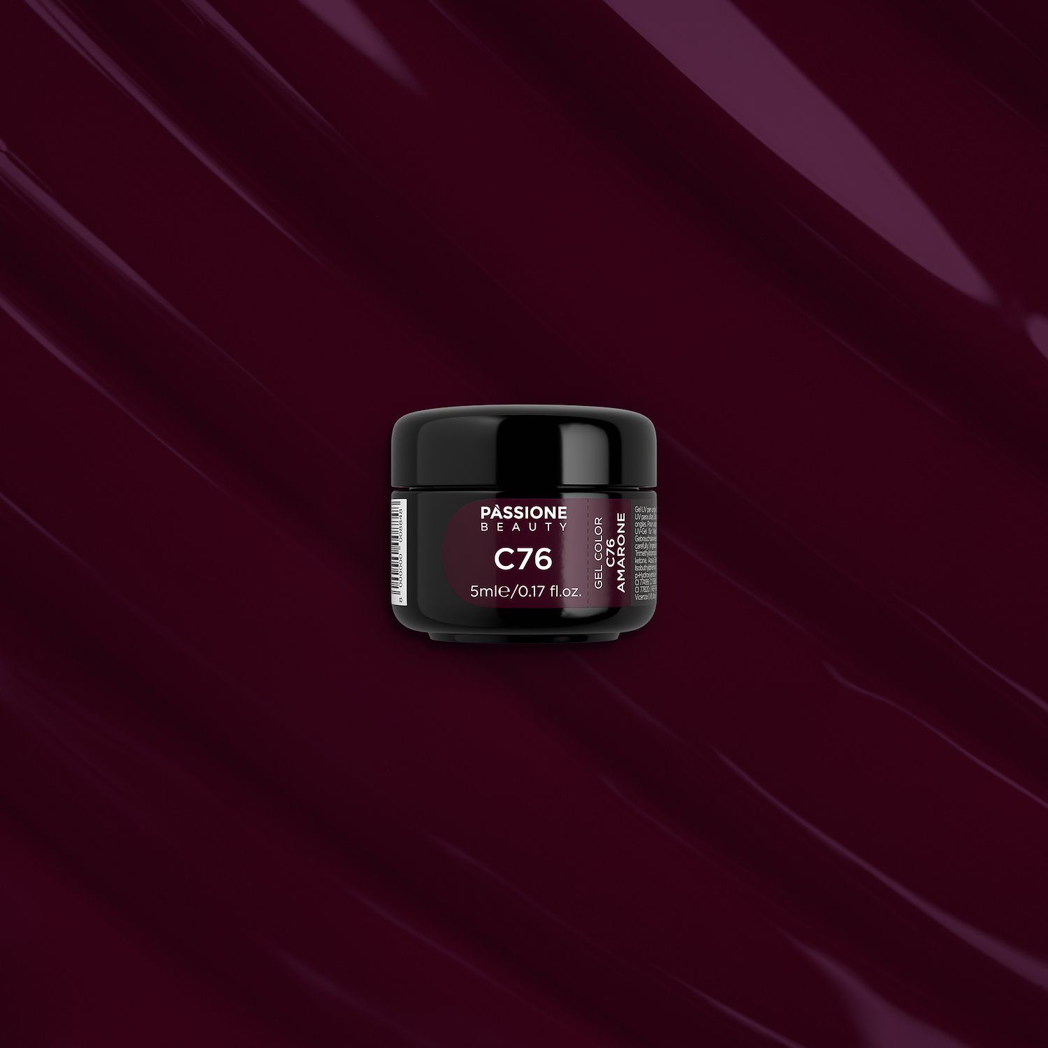 Gel Color C76 Amarone - Gel color burdeos-violeta muy oscuro - detalle 3