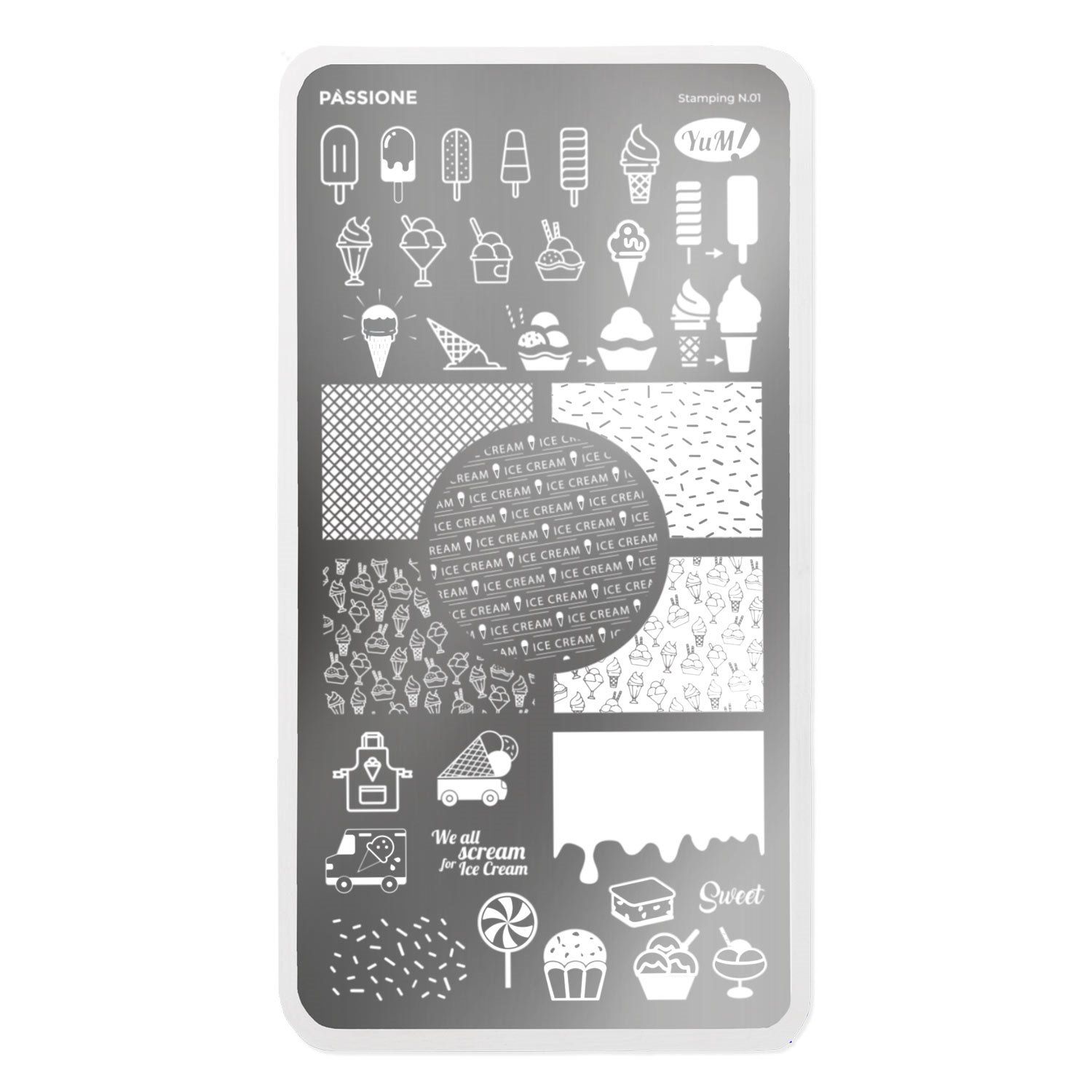 Icecake - Plaque stamping détail