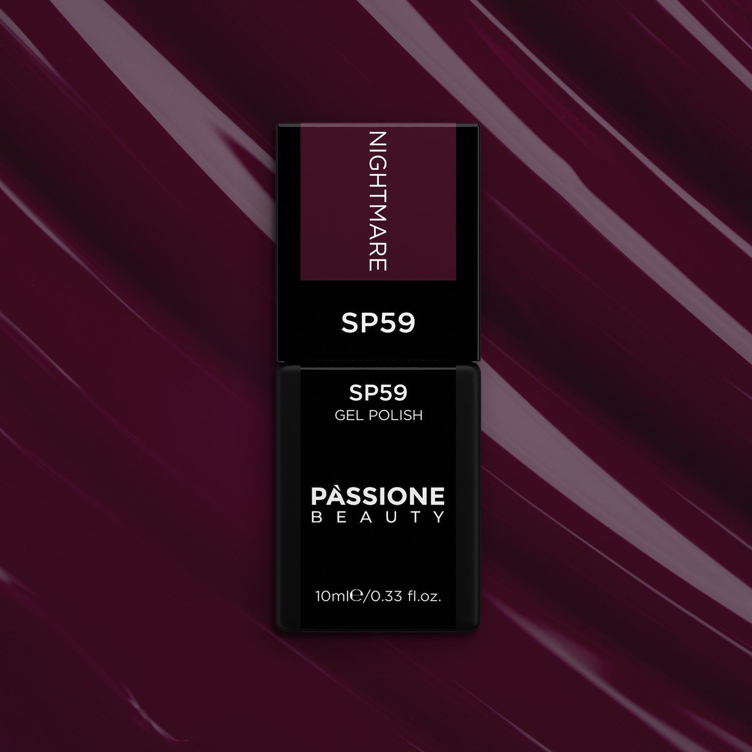 Vernis semi-permanent VS59 Nightmare - Vernis semi-permanent bordeaux pourpre - détail 3