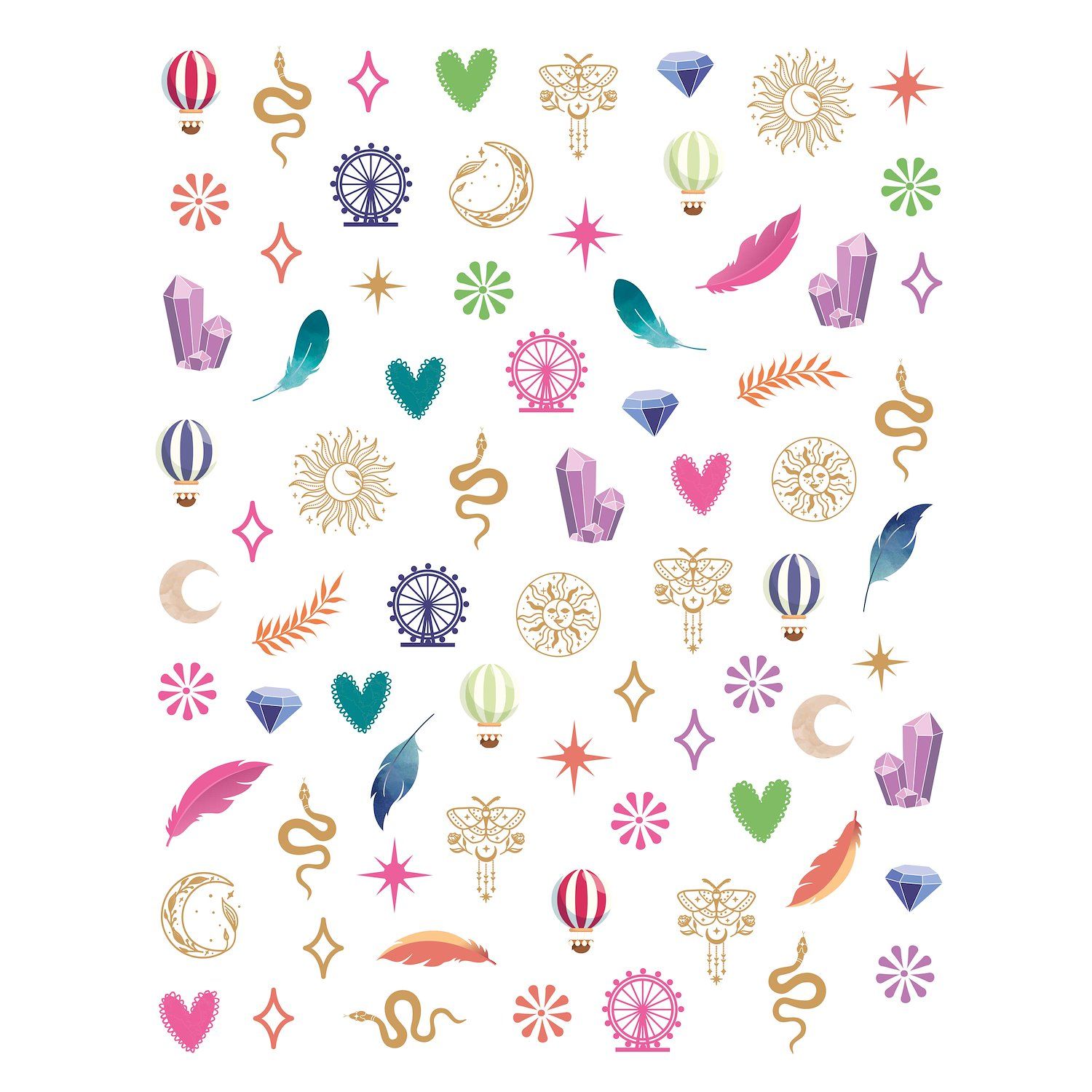 Summer Festival - Nail Stickers - Summer Festival Themed Nail Stickers - detail 1