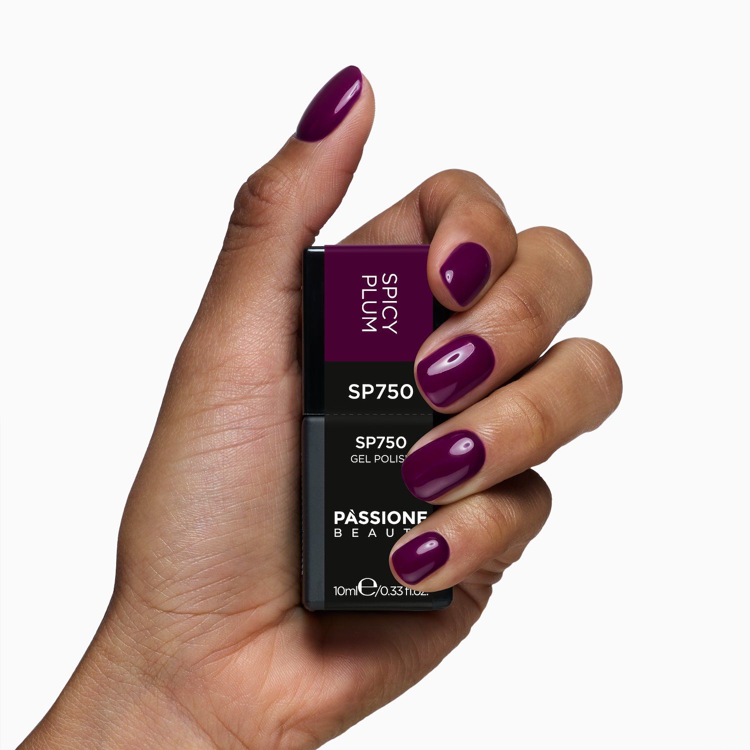 Esmalte semipermanente SP750 Spicy Plum - Semipermanente violeta ciruela oscuro - detalle 2