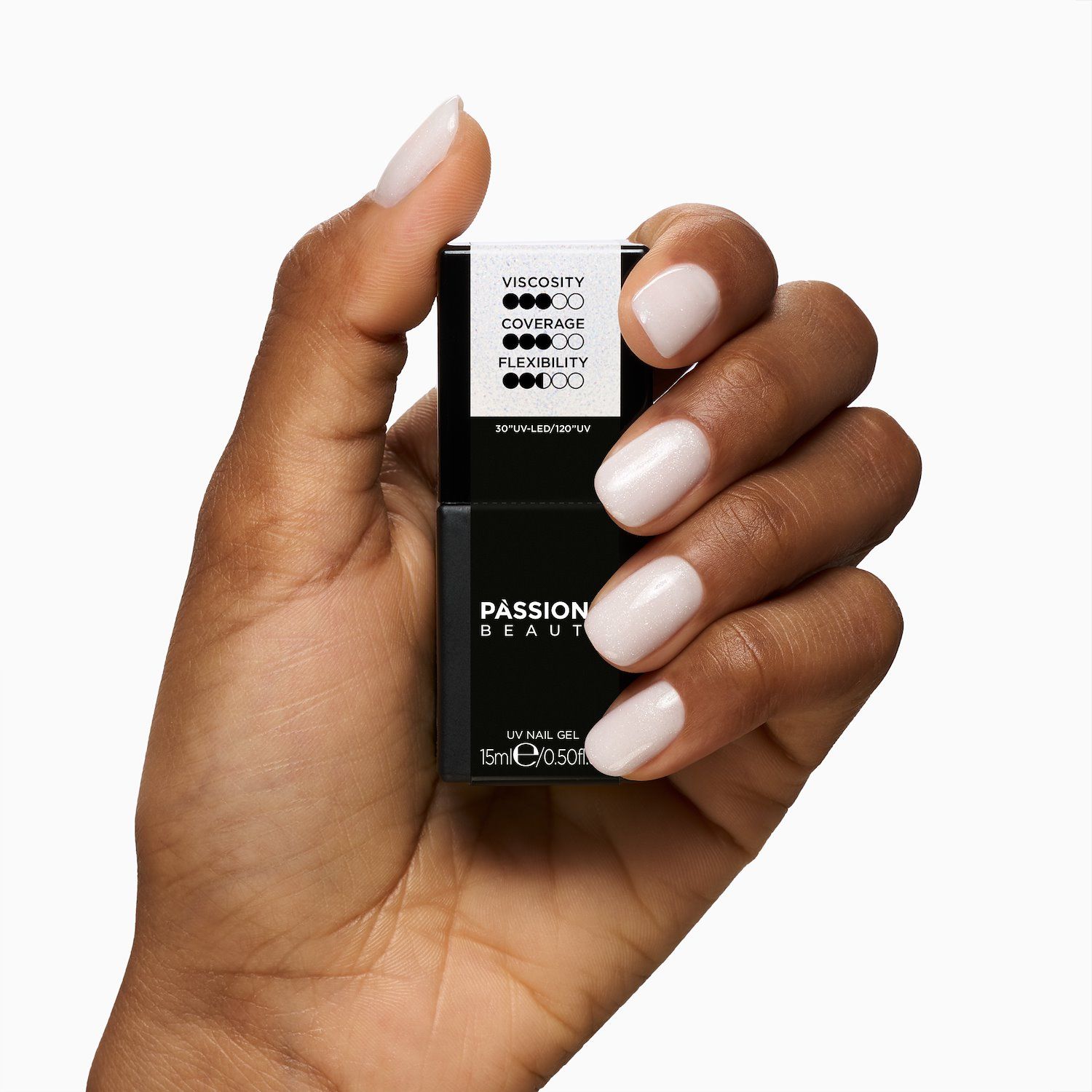 HD Fiber Base Sparkling Ivory 15 ml - Base Semipermanente Avorio con micro-glitter - dettaglio 2