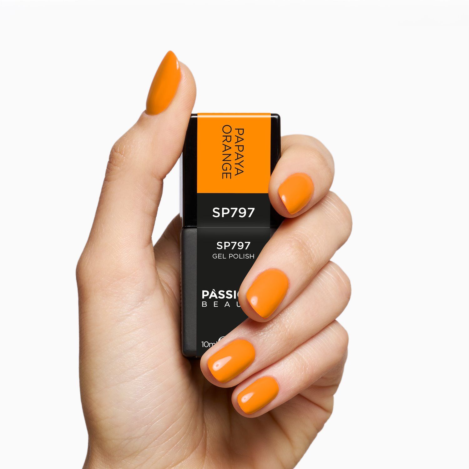 Esmalte semipermanente SP797 Papaya Orange - Esmalte semipermanente naranja intenso - detalle 3
