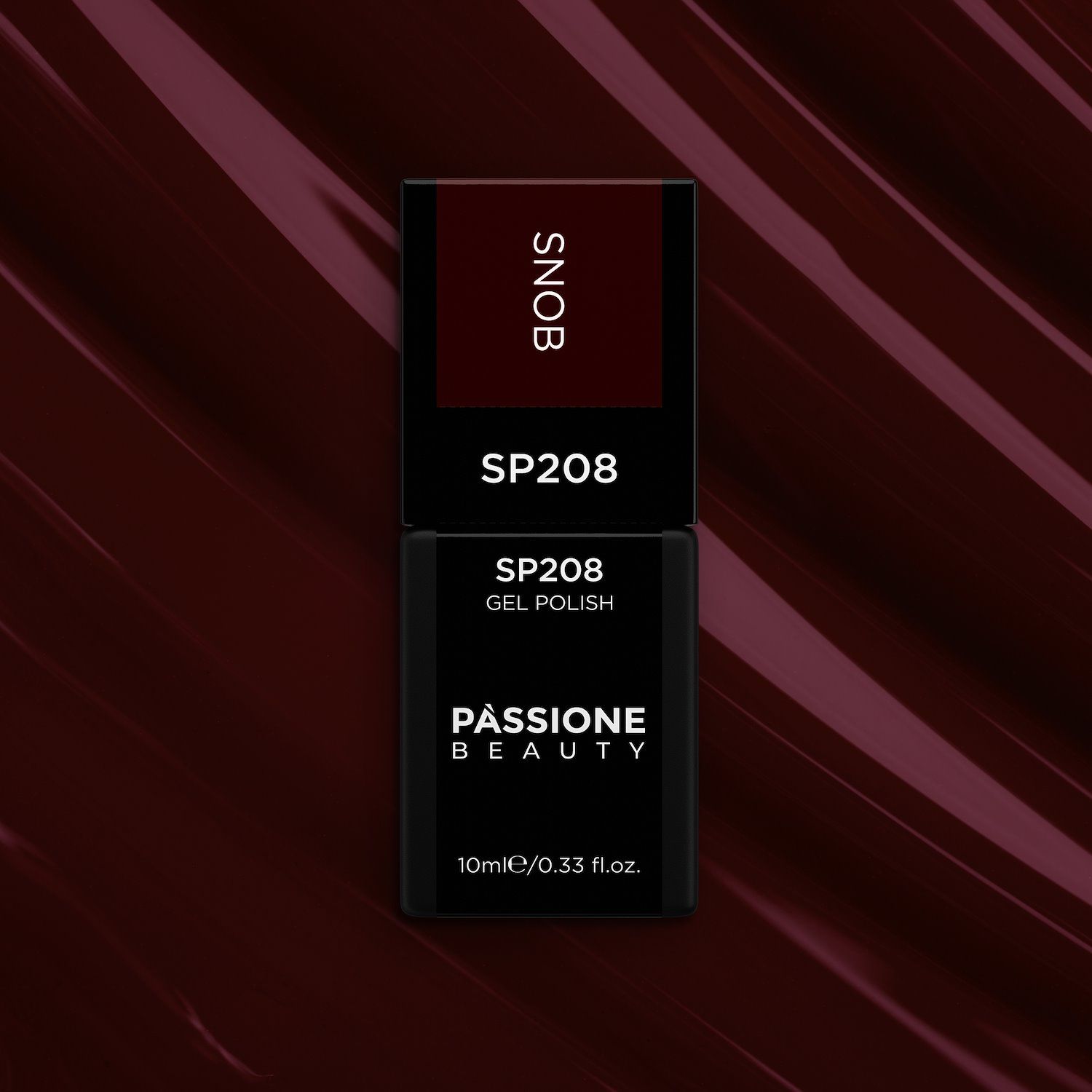 Vernis semi-permanent VS208 Snob - Vernis semi-permanent rouge noir intense et mystérieux - détail 3