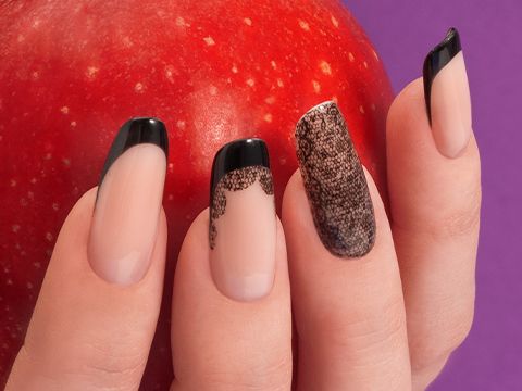 Lace effect manicure