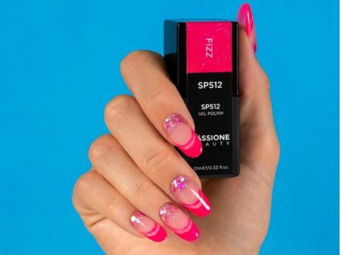 Double French rose pailletée