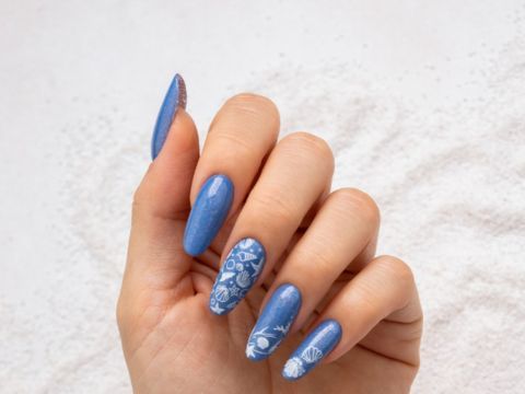 Maniküre Stamping Meeresmotive